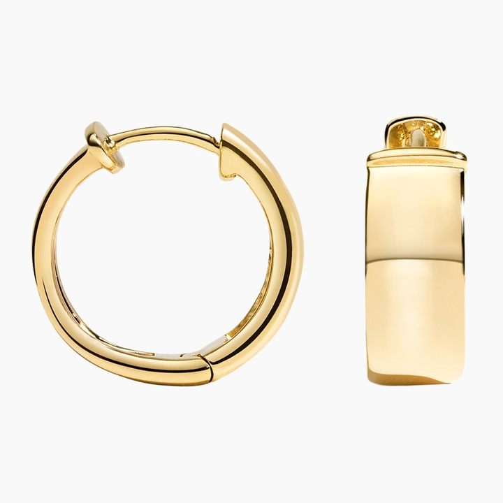 Minimalist Gold Dome Hoop Earrings