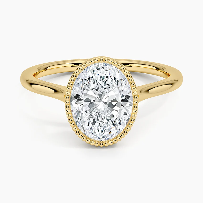 Oval Cut Diamond Halo Engagement Ring, Split Shank Ring, Bridal Ring, Gift for Her