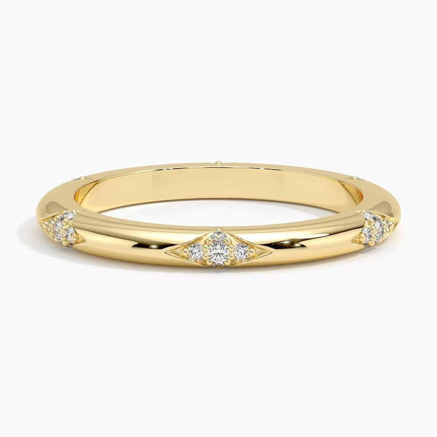 Minimalist Diamond Ring, Dainty Cluster Diamond Band, Stackable Everyday Ring