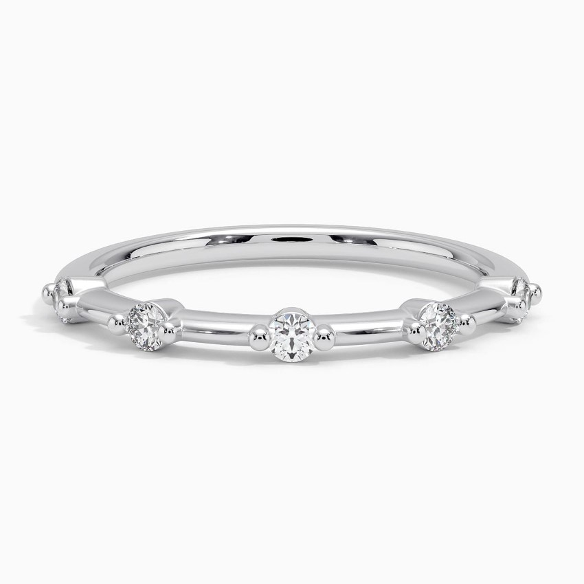 Minimalist Diamond Bezel Ring, Dainty Stackable Diamond Band, Everyday Gold Ring