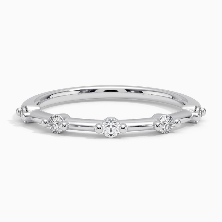 Minimalist Diamond Bezel Ring, Dainty Stackable Diamond Band, Everyday Gold Ring