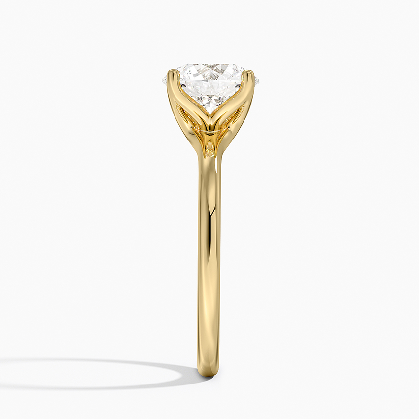 Classic Round Cut Solitaire Engagement Ring, 4 Prong Minimalist Diamond Ring, Timeless Proposal Ring