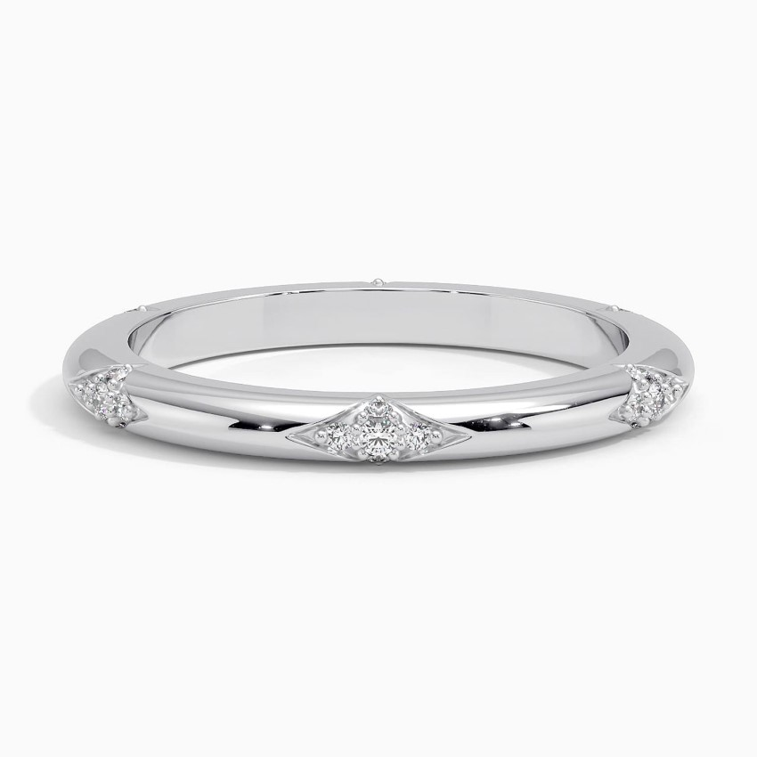 Minimalist Diamond Ring, Dainty Cluster Diamond Band, Stackable Everyday Ring