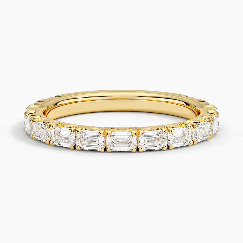 Baguette Cut Diamond Eternity Band, Minimalist Stackable Wedding Ring, Wedding Band for Women (Copy)