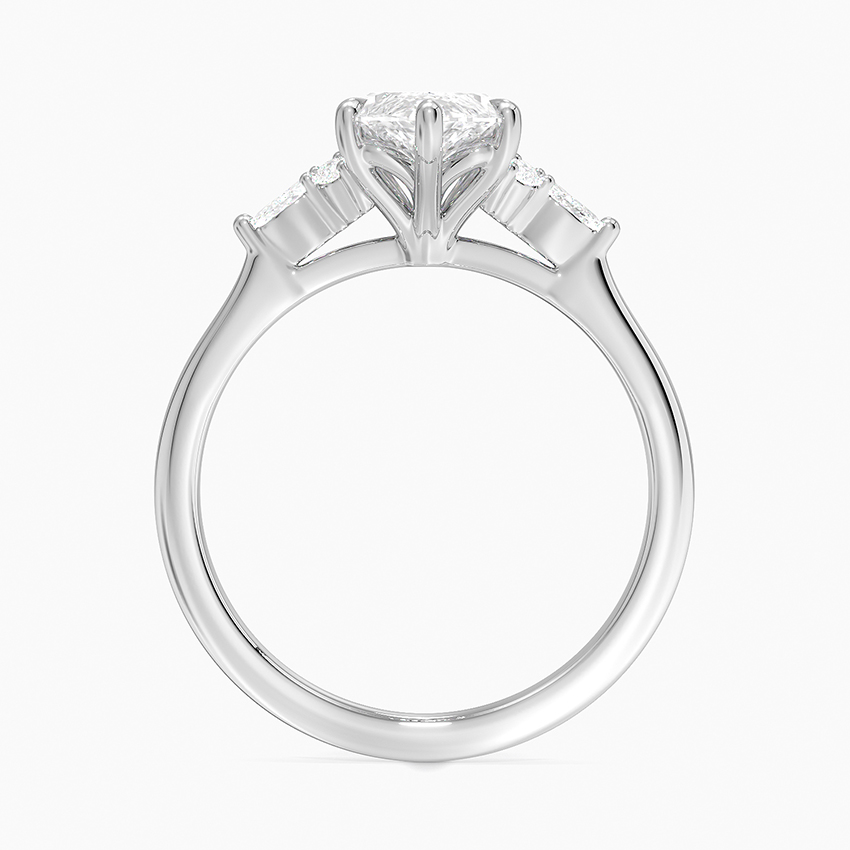 Marquise Cut Moissanite Engagement Ring, Hidden Cluster Diamond Ring, Minimalist Promise Ring