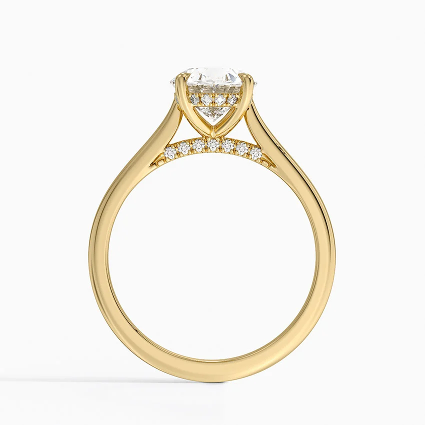 Oval Cut Diamond Engagement Ring, Solitaire Oval Ring, 4 Prong Minimalist Ring