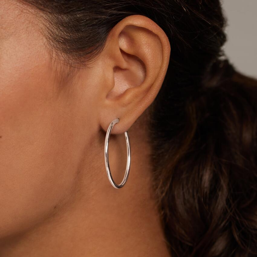 Minimalist Thin Hoop Earrings, Lightweight Classic Oval Hoops