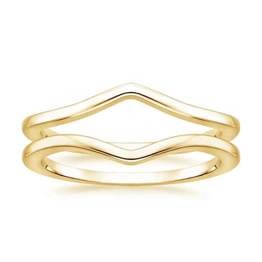 Minimalist V Shape Ring Set, Chevron Stackable Ring, Curved Wishbone Ring