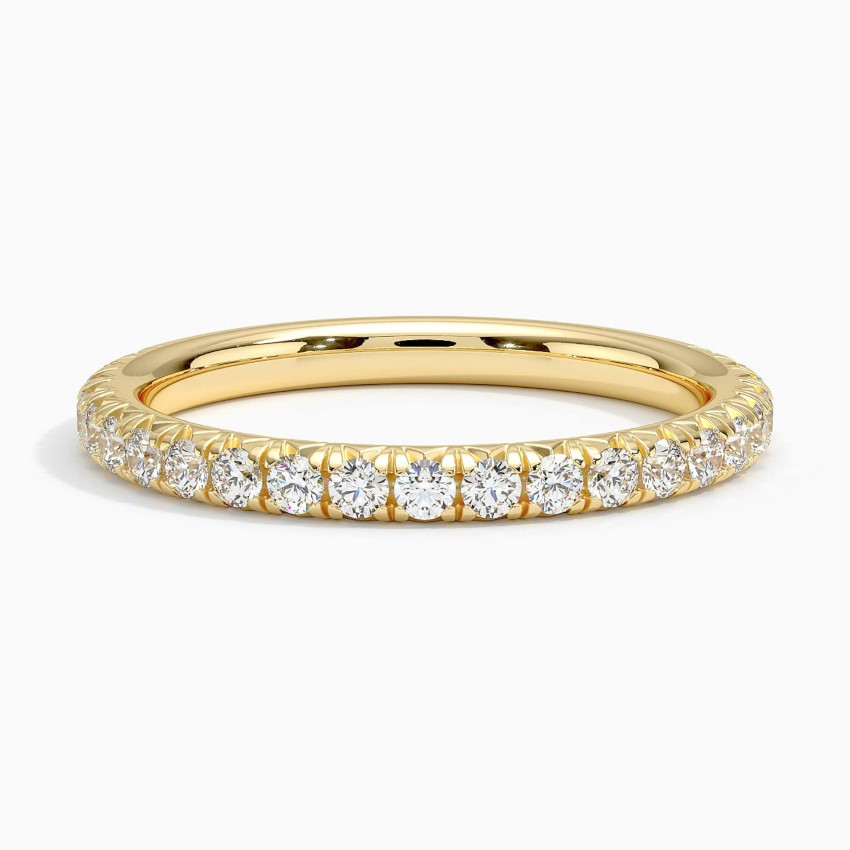 Classic Diamond Eternity Band Ring, Round Cut Wedding Band, Minimalist Stackable Ring