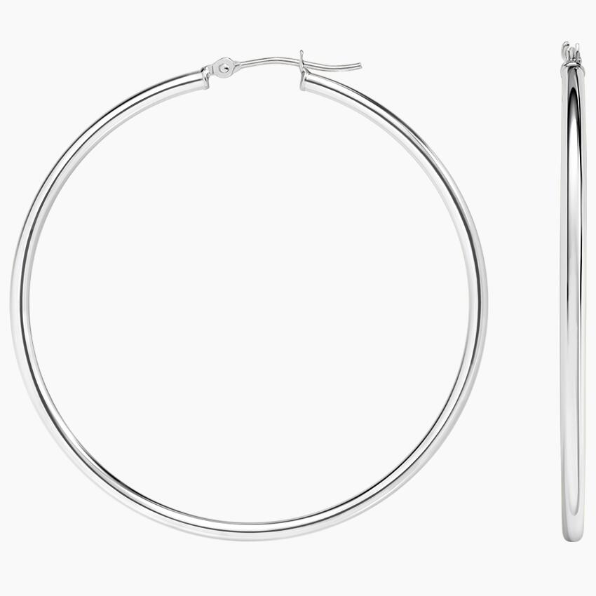 Classic Minimalist Hoop Earrings, Sleek Polished Gold Hoops for Everyday Wear