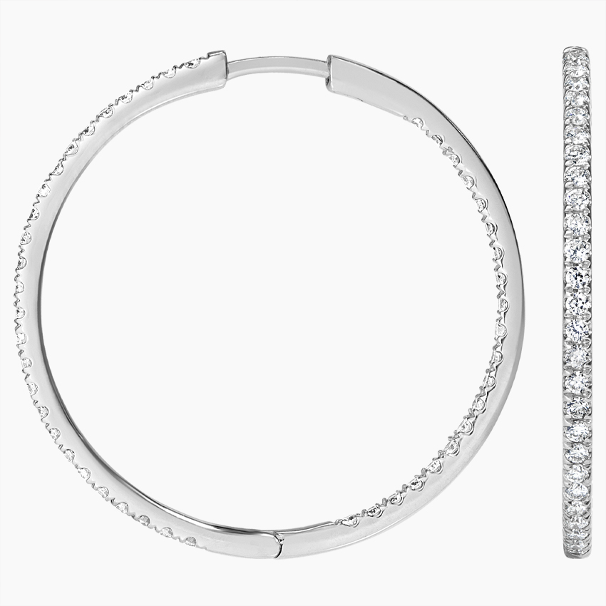 Diamond Inside-Out Hoop Earrings