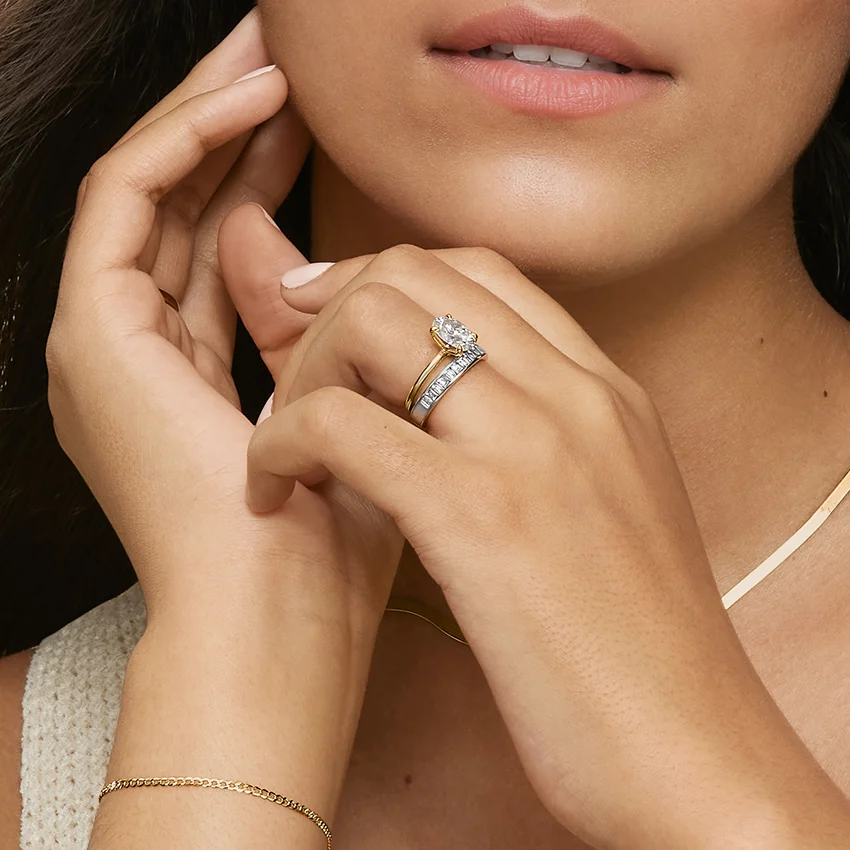 Baguette Diamond Eternity Band, Full Channel Set Wedding Ring, Minimalist Stackable Anniversary Ring