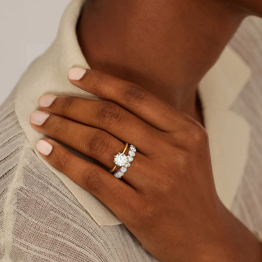 Heart Shape Diamond Eternity Band Ring, Full Eternity Wedding Band, Pear Cut Diamond Ring