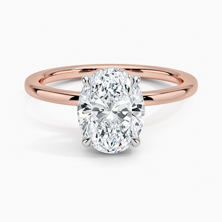 Oval Cut Solitaire Diamond Engagement Ring, Oval Cut Solitaire Diamond Engagement Ring, Minimalist Bridal Ring