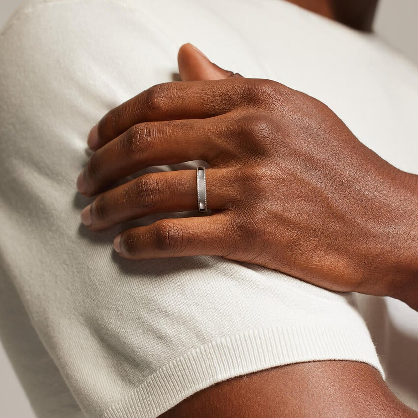 Minimalist Diamond Wedding Band, Double Row Pavé Diamond Ring, Gold Stackable Ring