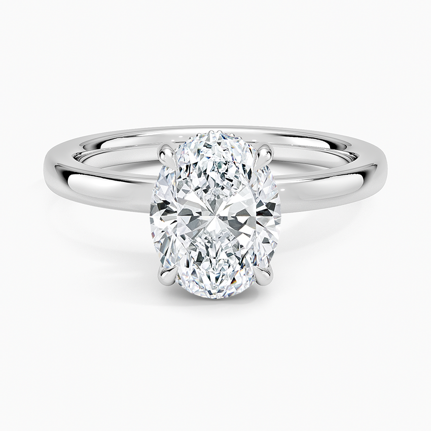 Oval Cut Diamond Engagement Ring, Minimalist Bridal Ring, Classic Promise Ring Gift