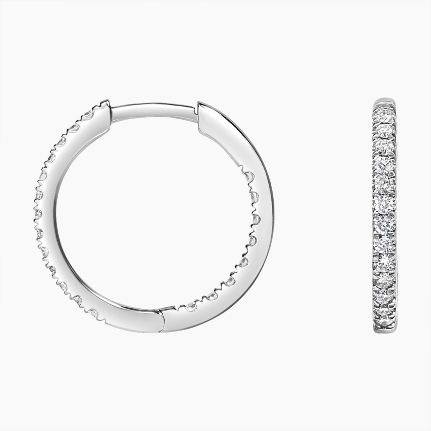 Minimalist Diamond Hoop Earrings, Dainty Pavé Huggie Hoops, Everyday Luxury Jewelry