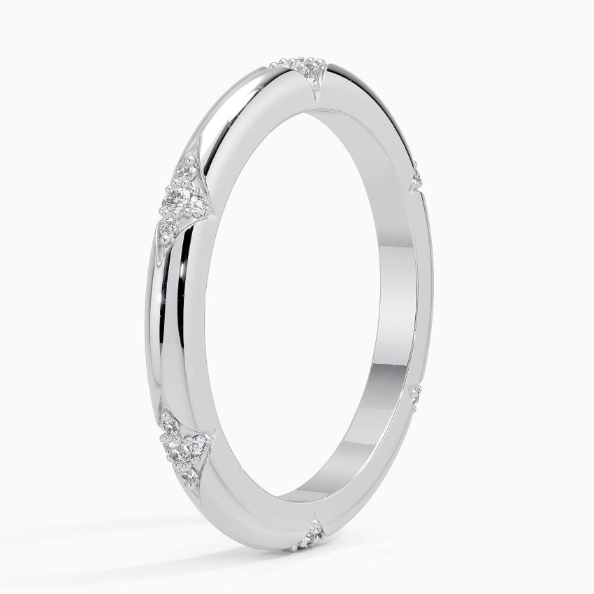 Minimalist Diamond Ring, Dainty Cluster Diamond Band, Stackable Everyday Ring