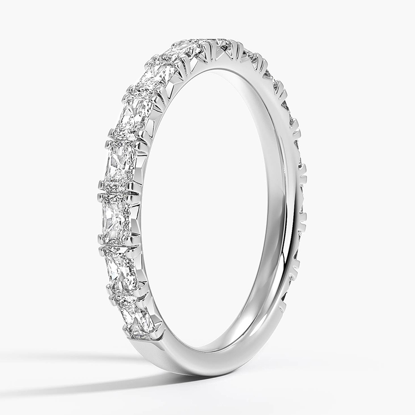 Princess Cut Diamond Eternity Band, Full Eternity Wedding Ring, Minimalist Stackable Ring
