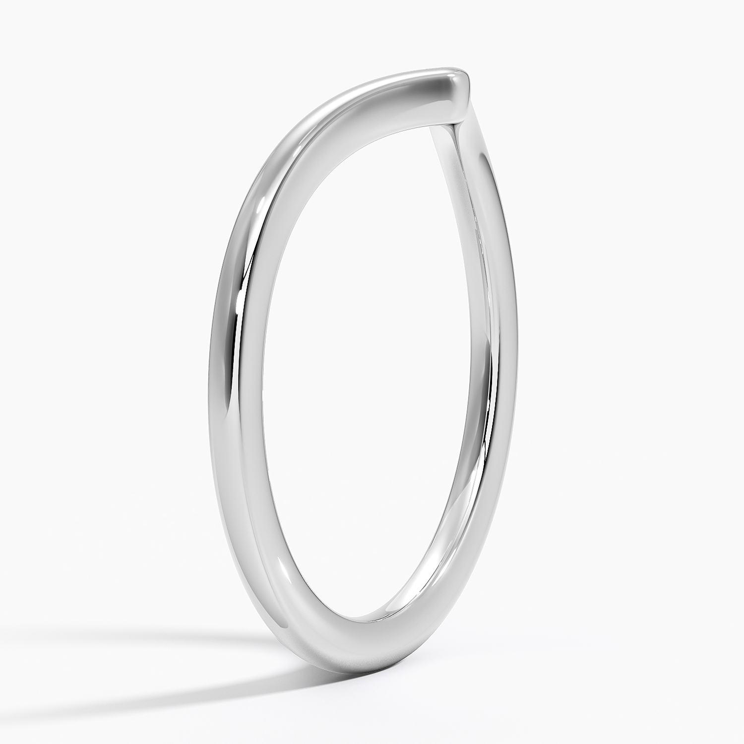 Minimal Chevron V Ring,  Curved Stacking Wedding Band, V Shape Gold Ring
