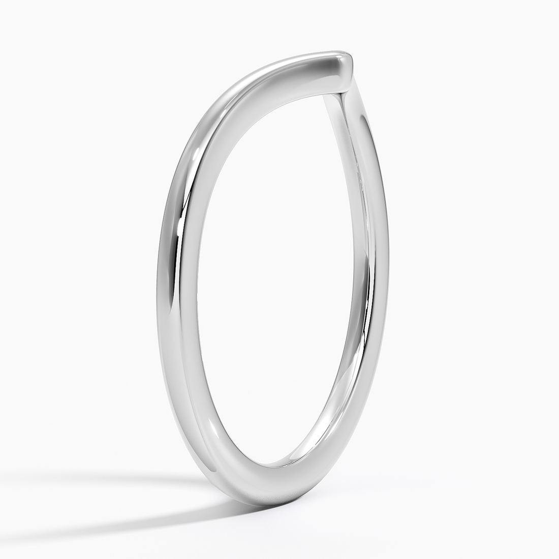 Minimal Chevron V Ring,  Curved Stacking Wedding Band, V Shape Gold Ring