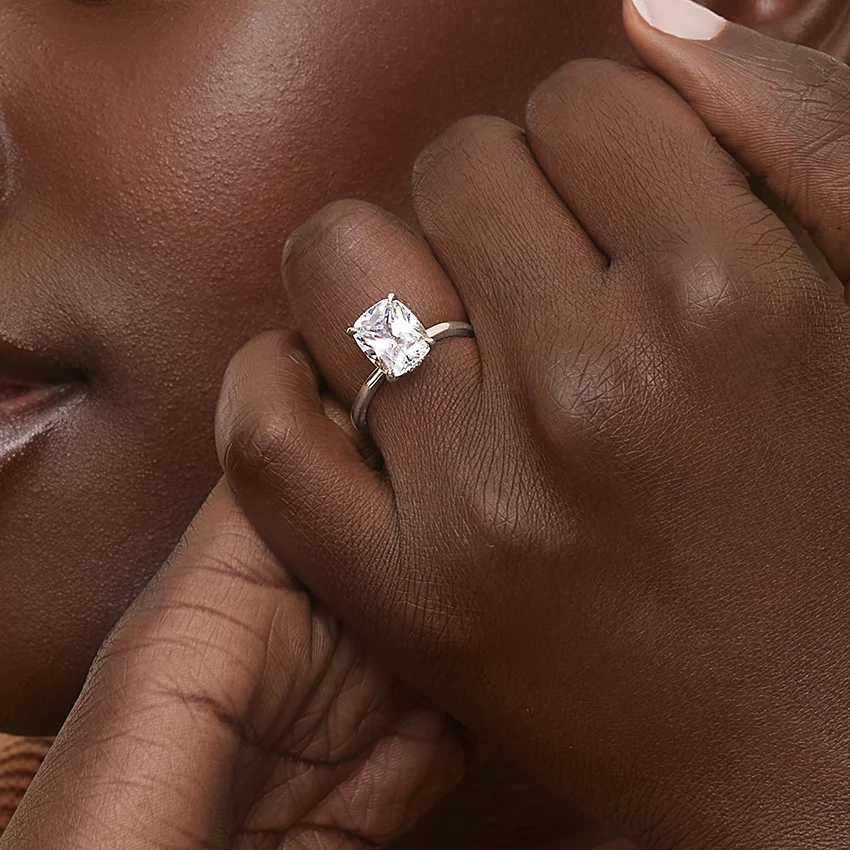 Oval Cut Solitaire Engagement Ring, Minimalist 4 Prong Diamond Ring, Classic Bridal Ring
