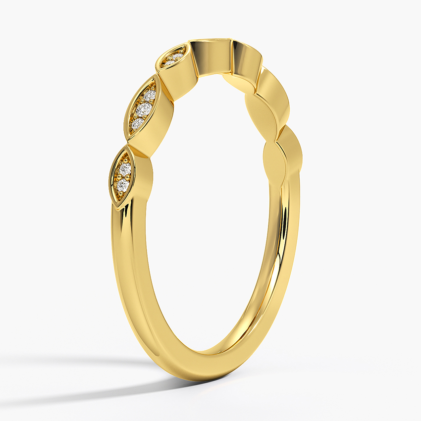 Marquise Diamond Wedding Band, Twisted Vine Diamond Ring, Minimalist Stackable Ring