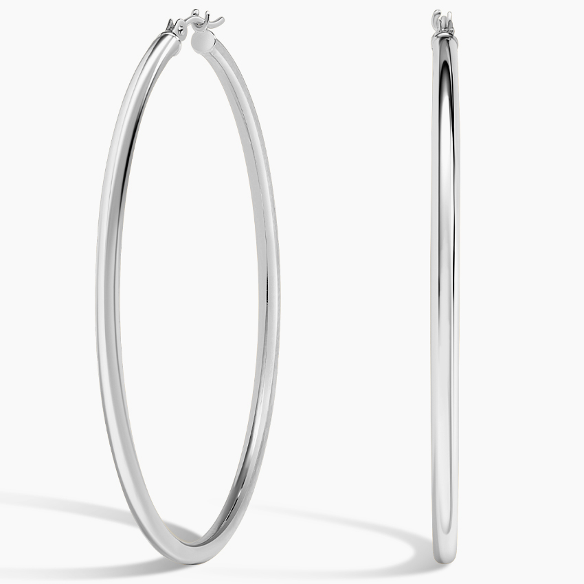 Classic Minimalist Hoop Earrings, Sleek Polished Gold Hoops for Everyday Wear