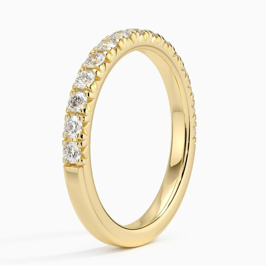 Round Cut Diamond Eternity Band Ring, Wedding Band, Minimalist Stackable Diamond Ring