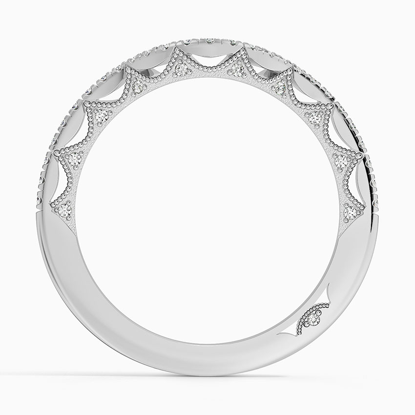 Curved Diamond V Band Ring, Chevron Wedding Band, Minimalist Stackable Ring