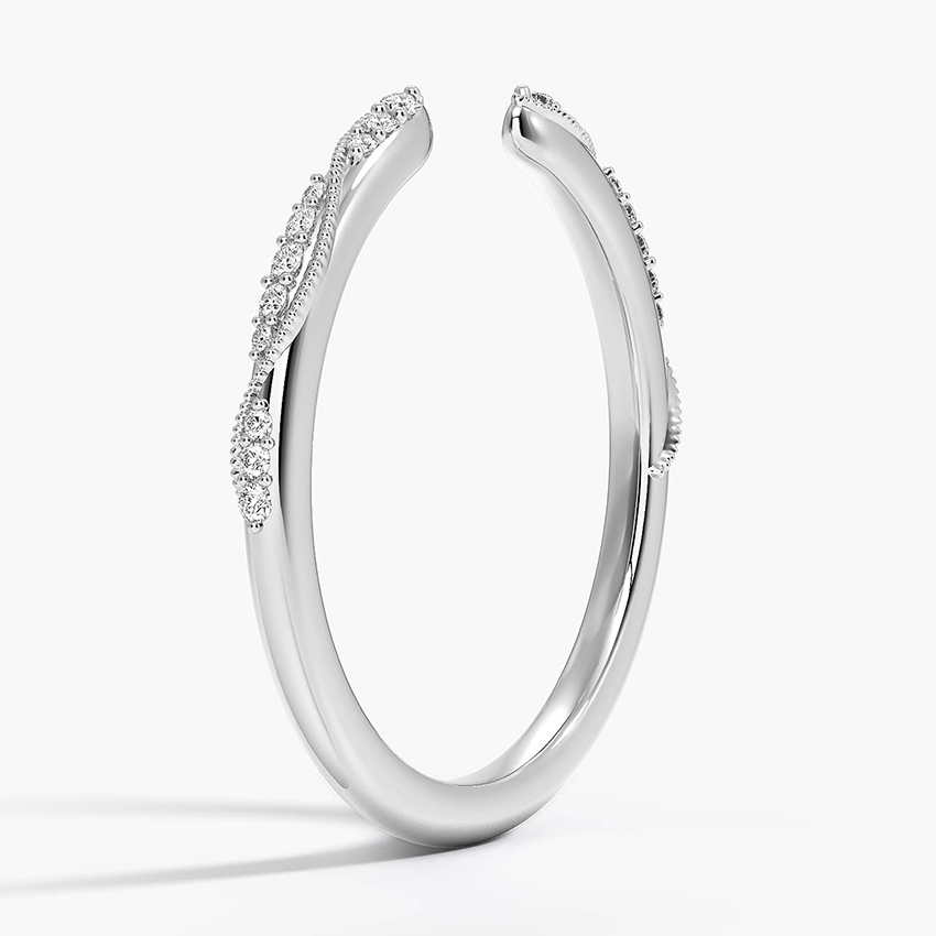 Diamond Open Ring, Minimalist Adjustable Diamond Ring, Wrap Open Ring