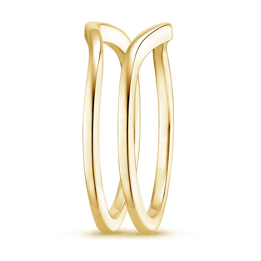 Minimalist V Shape Ring Set, Chevron Stackable Ring, Curved Wishbone Ring
