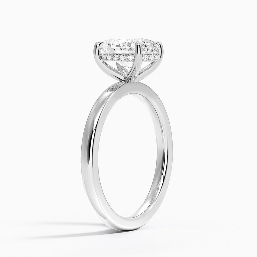 Oval Cut Diamond Engagement Ring, Minimalist Bridal Ring, Classic Promise Ring Gift