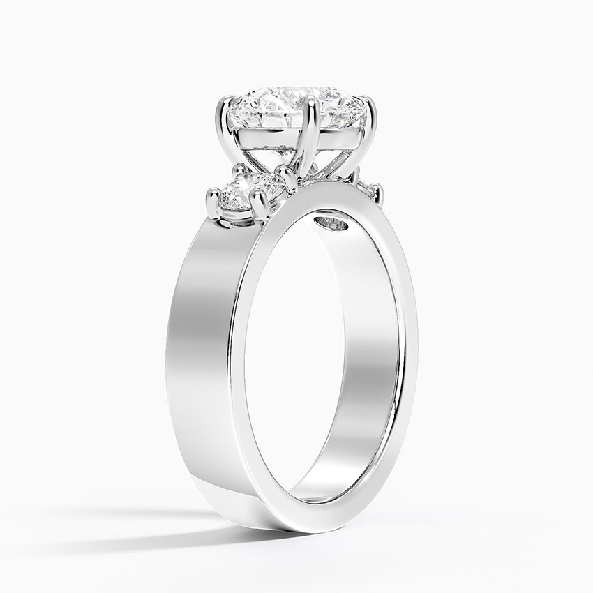 Three Stone Round Diamond Engagement Ring, Classic 3 Stone Diamond Ring, Bridal Proposal Ring