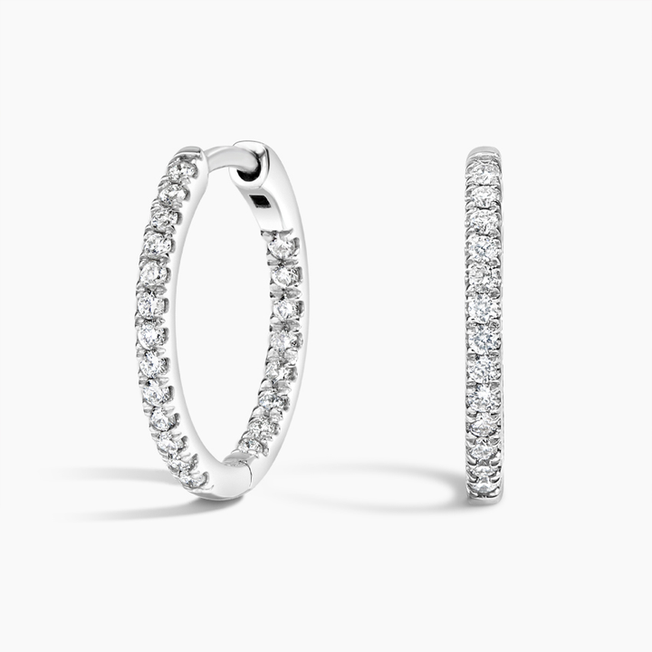 Minimalist Diamond Hoop Earrings, Dainty Pavé Huggie Hoops, Everyday Luxury Jewelry