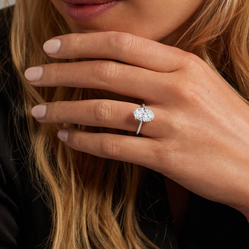 Radiant Cut Solitaire Engagement Ring, 4 Prong Diamond Ring, Minimalist Promise Ring,