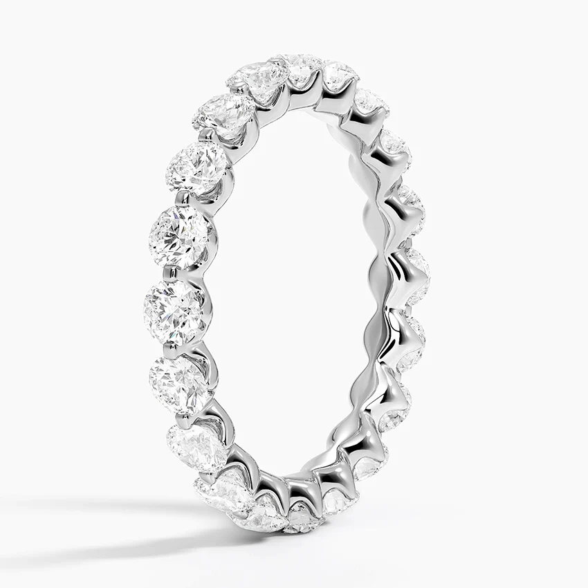 Round Cut Diamond Eternity Ring, Full Eternity Wedding Band, Lab Grown Diamond Ring