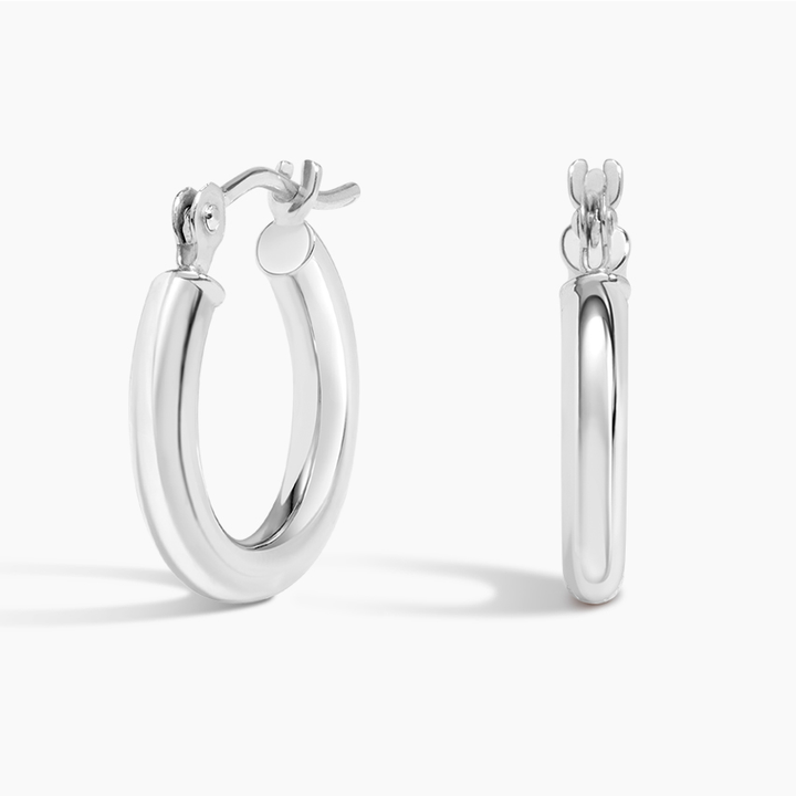 Minimalist Thick Hoop Earrings, Classic Everyday Hoops, Women’s Luxury Jewelry