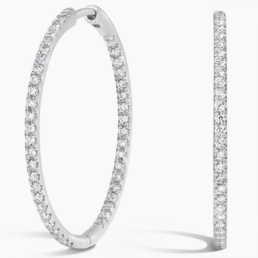 Diamond Inside-Out Hoop Earrings