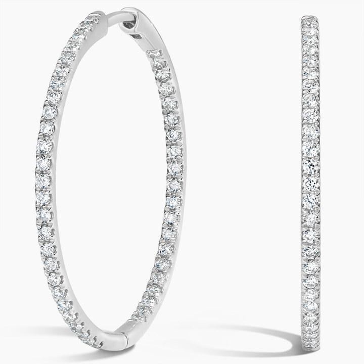 Diamond Inside-Out Hoop Earrings