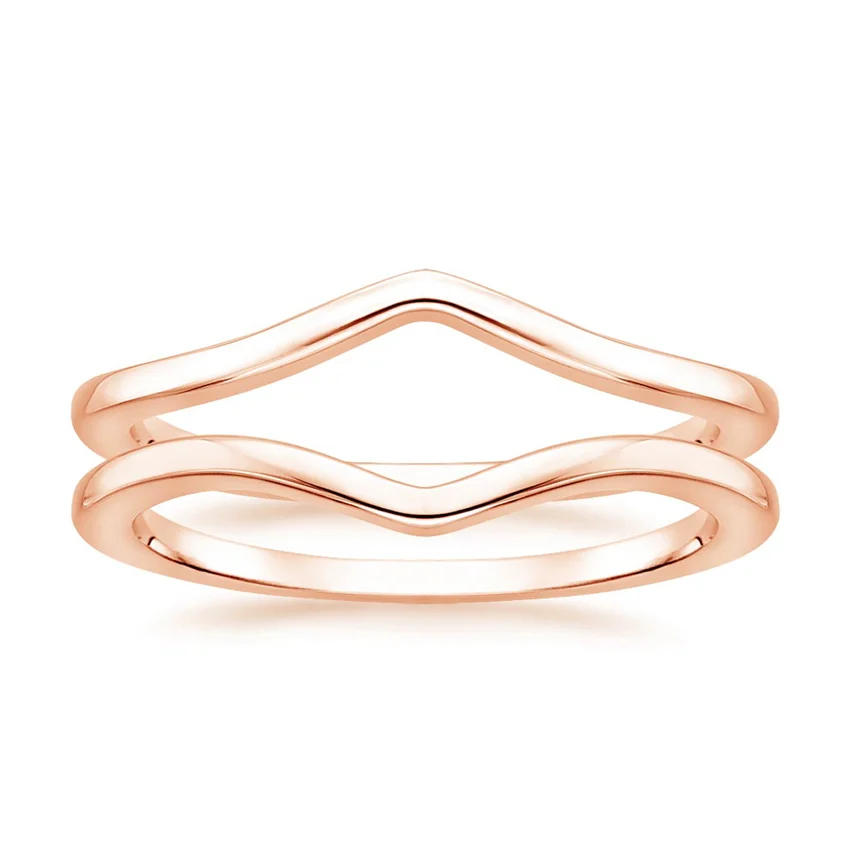 Minimalist V Shape Ring Set, Chevron Stackable Ring, Curved Wishbone Ring