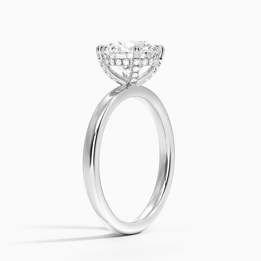 Classic Round Solitaire Diamond Engagement Ring, 4 Prong Setting, Anniversary Gift