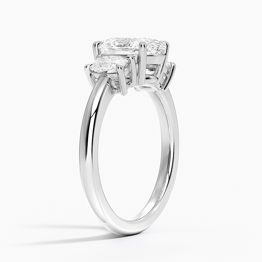Oval Cut Three Stone Diamond Engagement Ring, 3 Stone Oval Diamond Ring, Solid Gold Ring