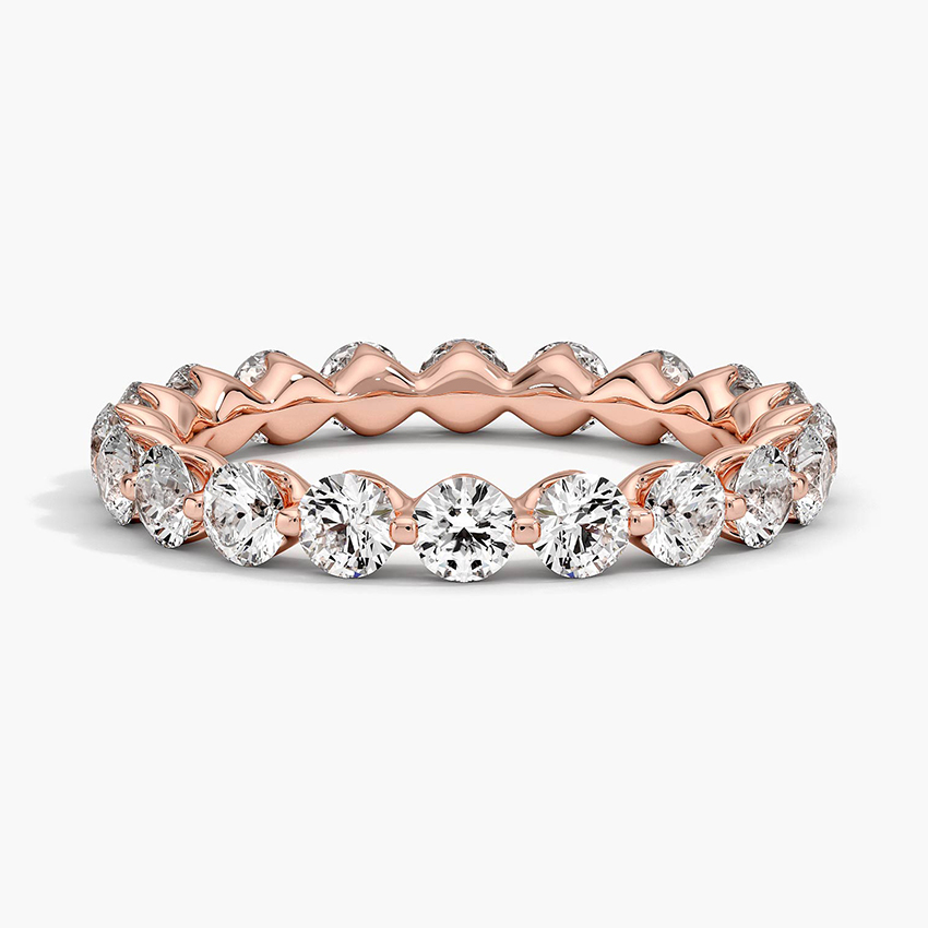 Round Cut Diamond Eternity Ring, Full Eternity Wedding Band, Lab Grown Diamond Ring
