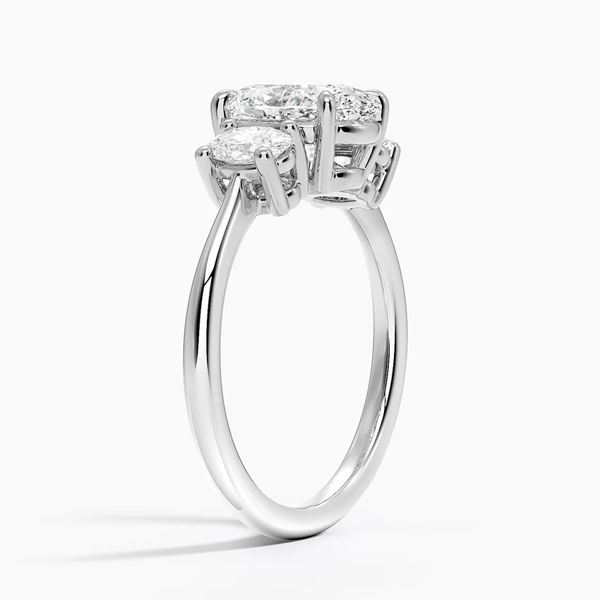 Oval Cut Three Stone Diamond Engagement Ring, Classic Trilogy Ring, Anniversary Promise Ring