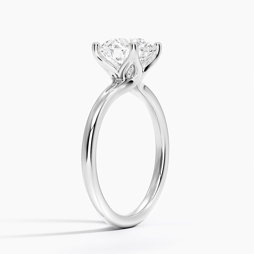 Classic Round Cut Solitaire Engagement Ring, 4 Prong Minimalist Diamond Ring, Timeless Proposal Ring