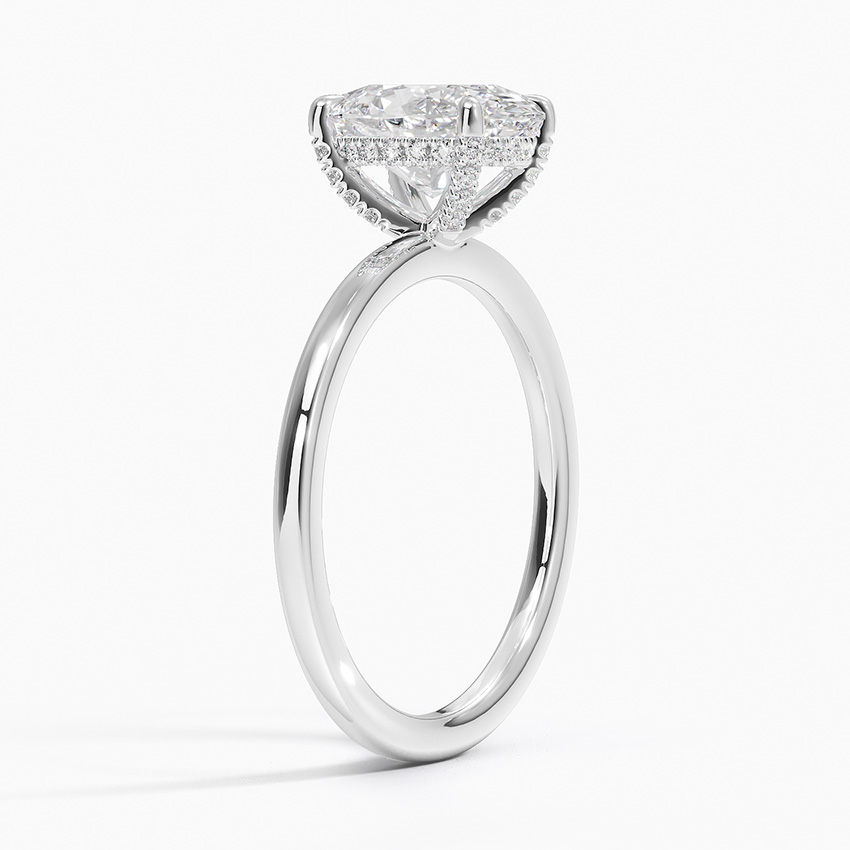 Oval Cut Solitaire Engagement Ring, Minimalist 4 Prong Diamond Ring, Classic Bridal Ring