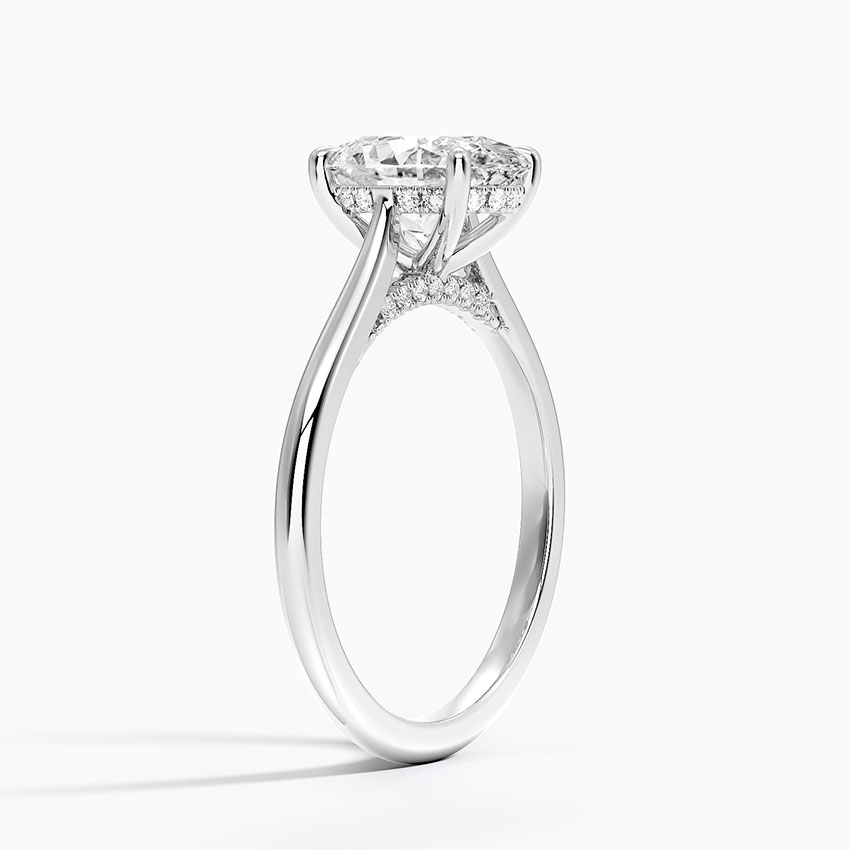 Oval Cut Diamond Engagement Ring, Solitaire Oval Ring, 4 Prong Minimalist Ring