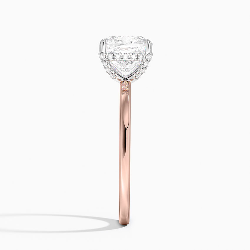 Round Cut Solitaire Diamond Engagement Ring, Classic 4 Prong Setting, Minimalist Proposal Ring