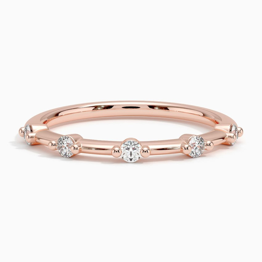 Minimalist Diamond Bezel Ring, Dainty Stackable Diamond Band, Everyday Gold Ring